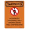 Signmission Safety Sign, OSHA WARNING, 10" Height, Rigid Plastic, Authorized Personnel, Portrait OS-WS-P-710-V-12974 - alternate 1